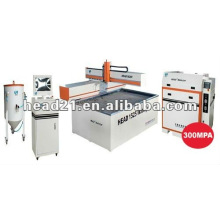 Certificado CE Máquina de corte por chorro de agua de vidrio CNC con mesa de corte de estilo cantilever y bomba de intensificador 300Mpa